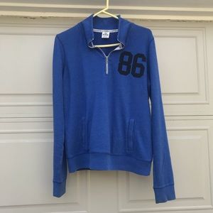 Victoria’s Secret Pink blue quarter zip sweater